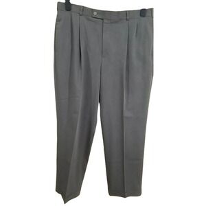 Slates Dockers Brand‎ Classic Fit Pleated Dress Pants Gray W38 L29 Wool Blend